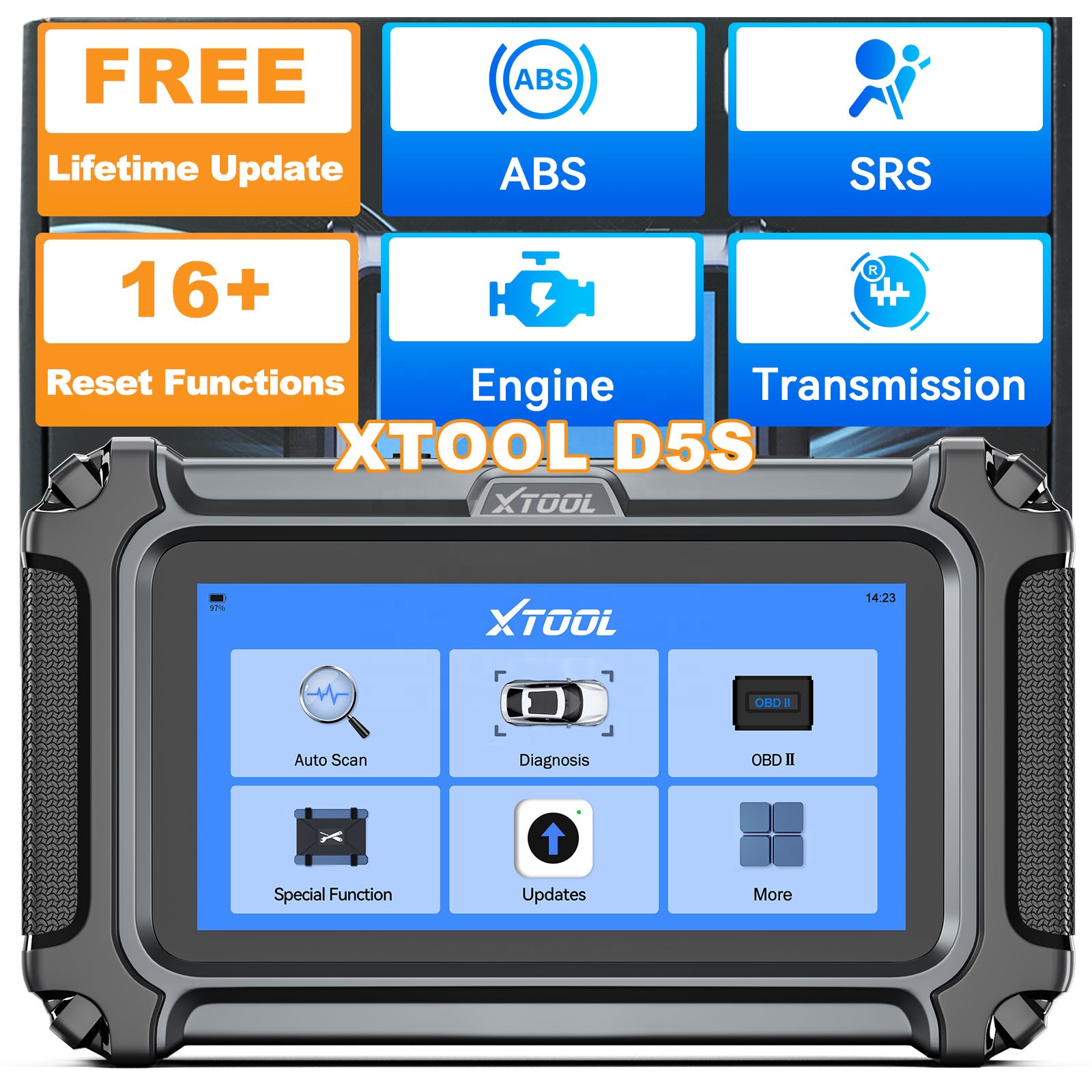 Car Diagnostic Tool - เครื่องสแกน D5S Obd2 12V อัปเดตฟรีตลอดอายุการใช้งาน เครื่องอ่านโค้ดรถยนต์อเนกประสงค์